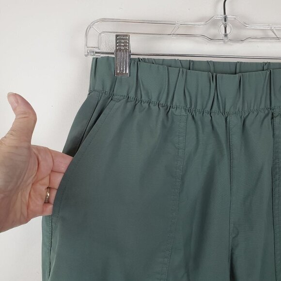 GAP High Rise Pull On Tec Pants Womens XS Olive Green Pockets Elastic Waist - Picture 7 of 13